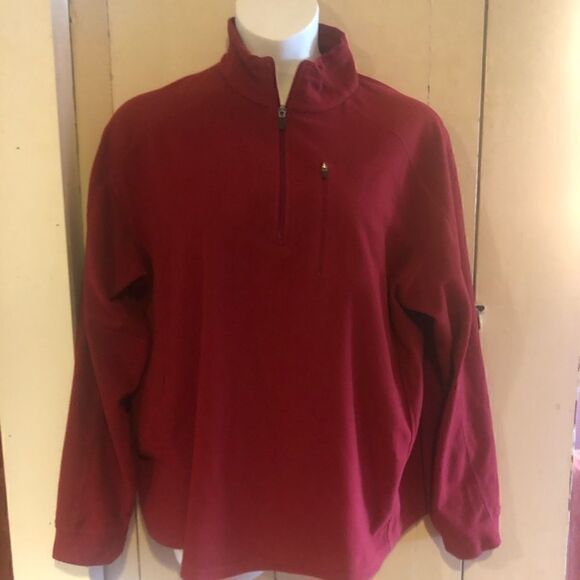 L.L. Bean men’s quarter zip red fleece jacket. Size XL-Reg OBVM2 - Picture 1 of 3